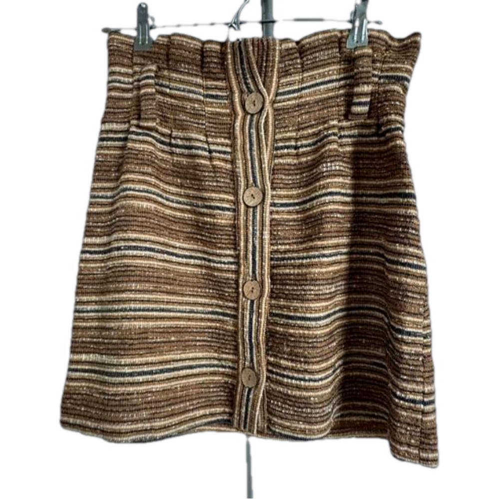 Zara Striped Mini Skirt | M